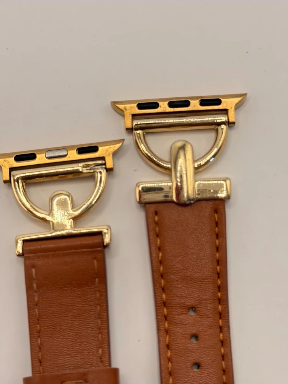 Apple Watch‎ Natural Leather Band, 38/40/41mm, Brown, Leather, Gold Harder